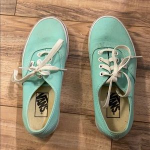 Classic vans in teal. Good condition.